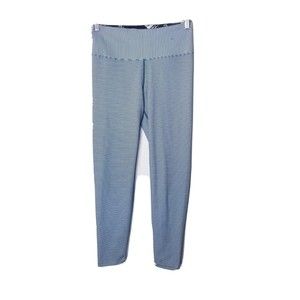 Nanette Lepore Leggings Women Size Small Green White Striped Waistband Pocket